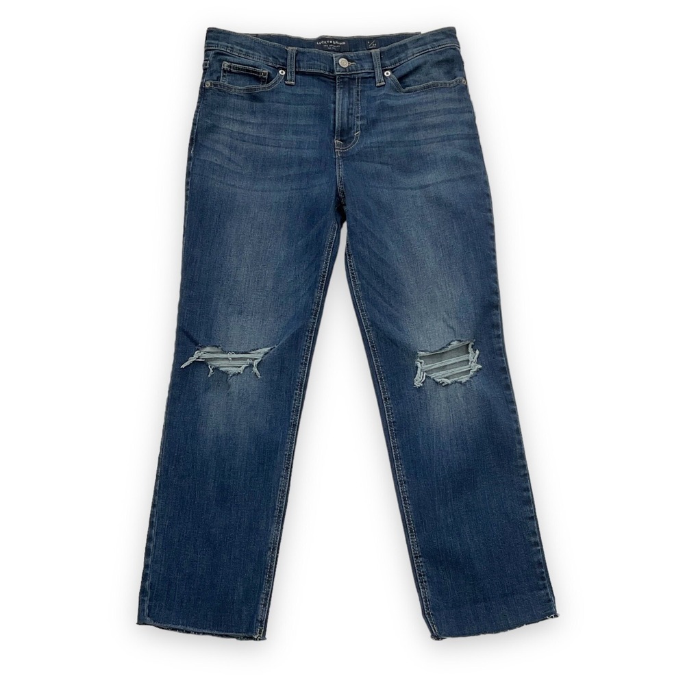 Lucky Brand Jeans Women 6/28 (ACTUAL 30x25.5) Blue Mid Rise Boyfriend Sienna NWT